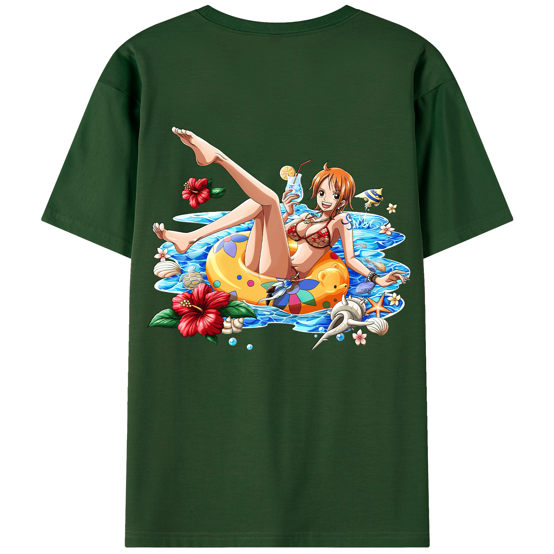 ワンピース ナミ ONE PIECE Nami 綿100％半袖Tシャツ（背面プリント）